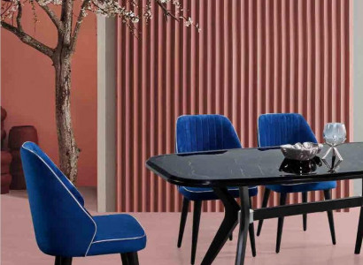 Modern dining room set furniture seating furniture dining group dining table upholstery 5pcs.